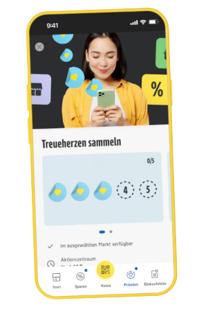 EDEKA App – Treueherzen sammeln
