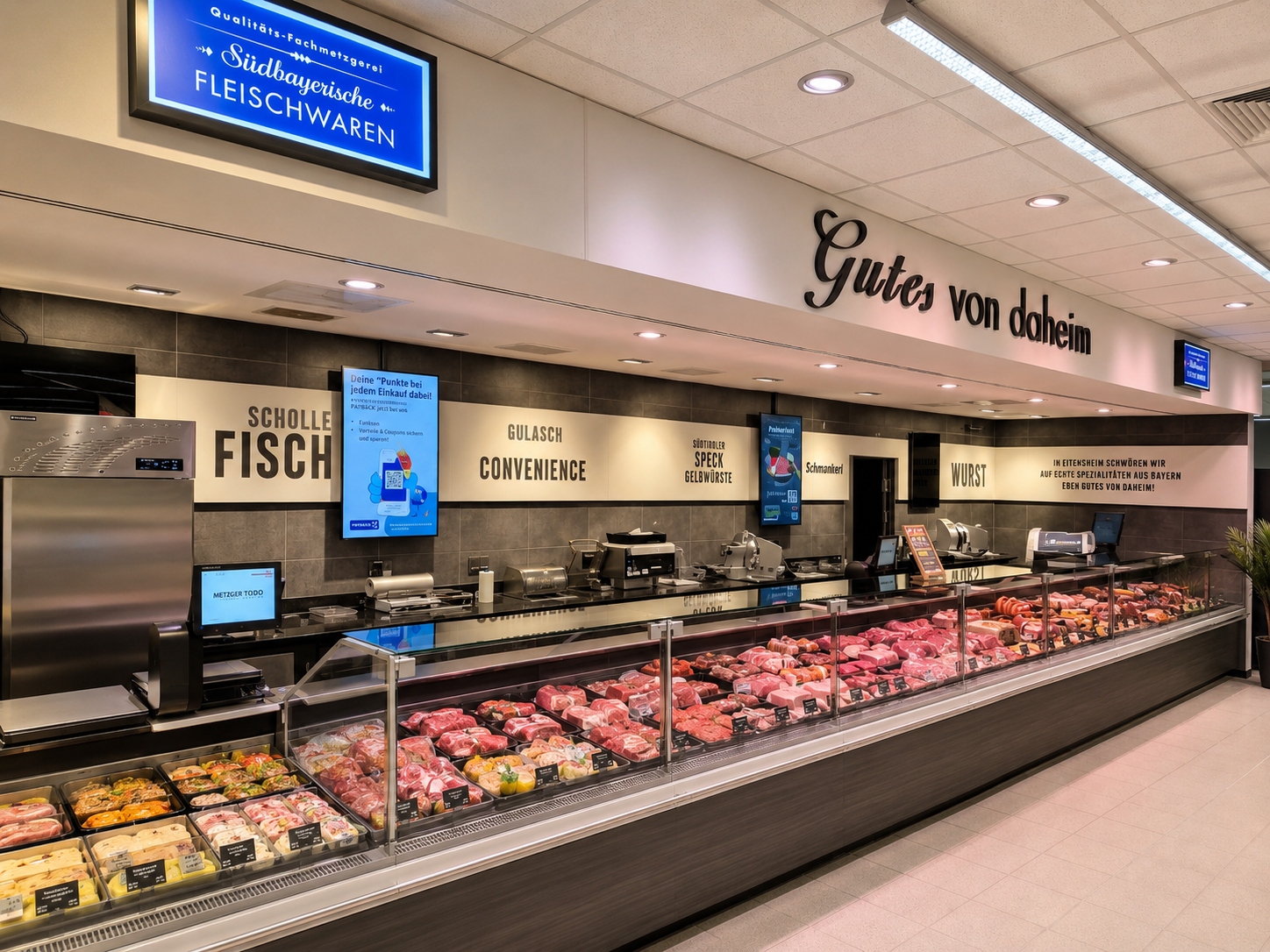 Modernisierte Frische- und Metzgereitheke bei EDEKA Schnalke