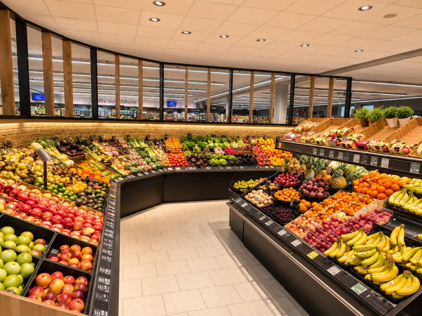 Neu gestaltete Obst- und Gemüseabteilung bei EDEKA Schnalke